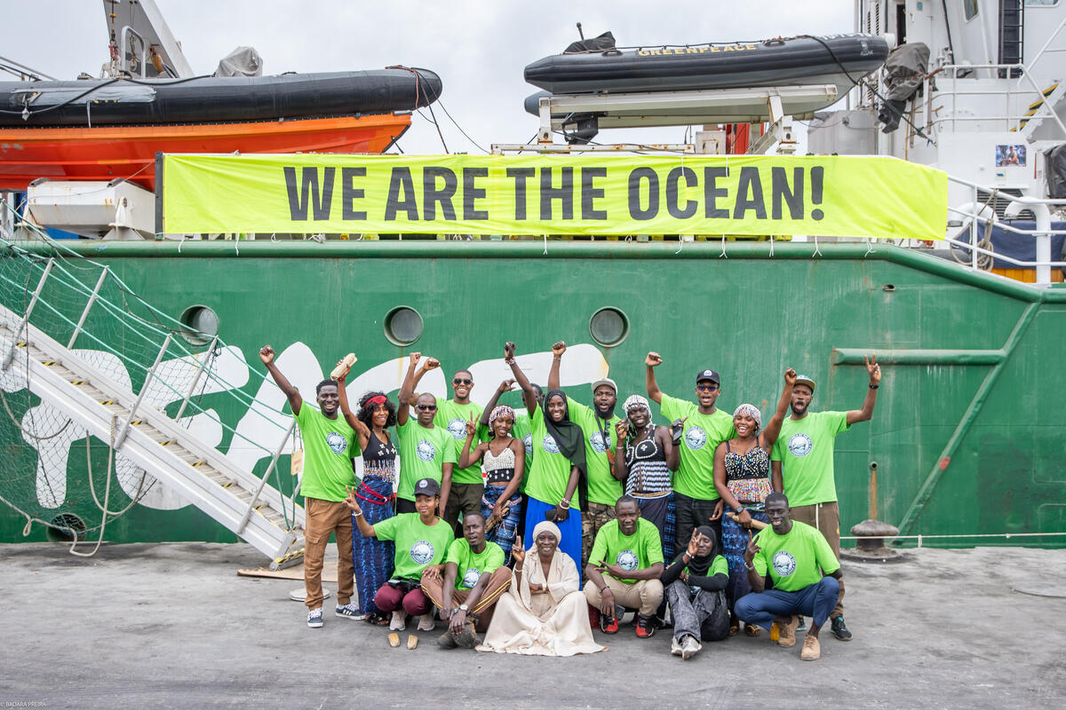 Open Boat - Day 1 / Ship Tour West Africa. &copy; Greenpeace / Badara Preira
