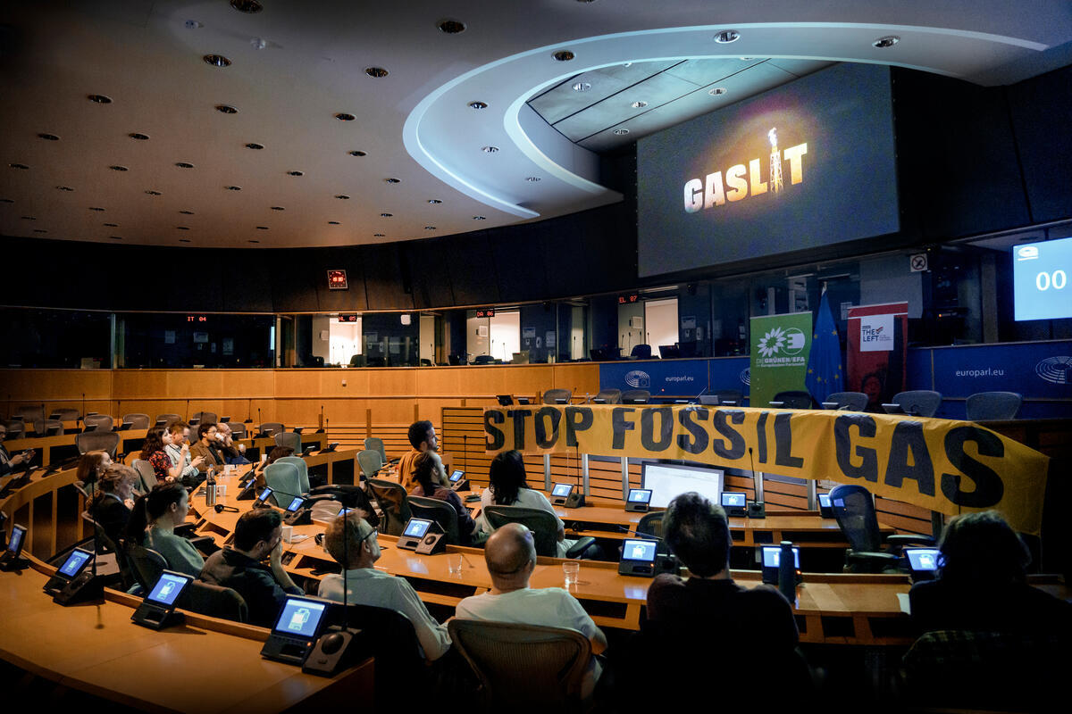 GASLIT Private Screening at the European Parliament in Brussels. &copy; Eric De Mildt / Greenpeace