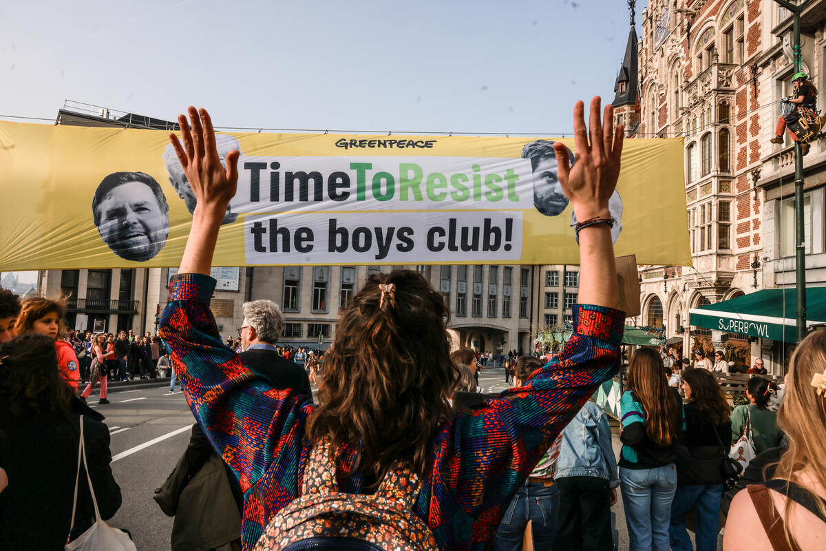 Women's March in Brussels. &copy; Greenpeace / Johanna de Tessi&egrave;res