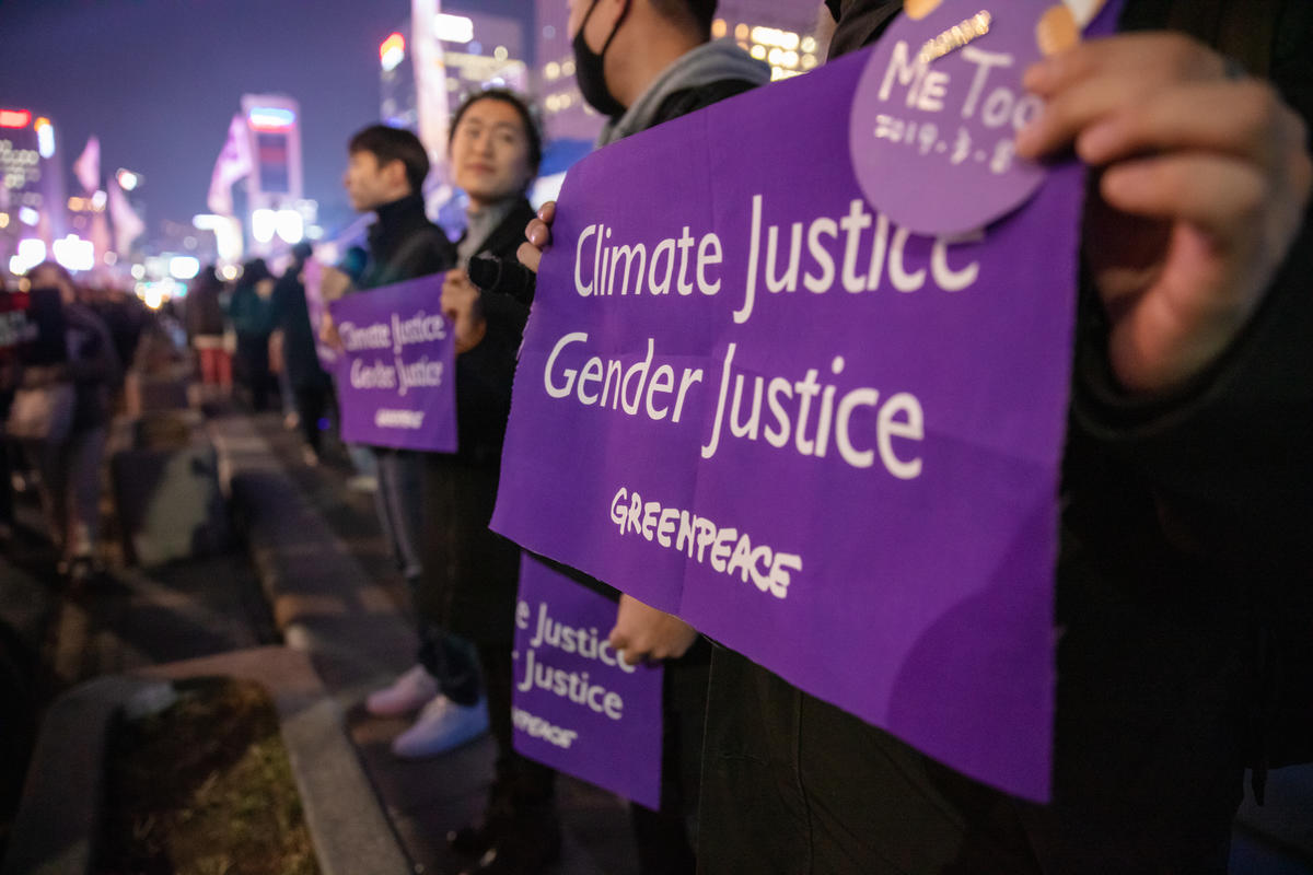 International Women's Day March 2019 in Seoul. &copy; Soojung Do / Greenpeace