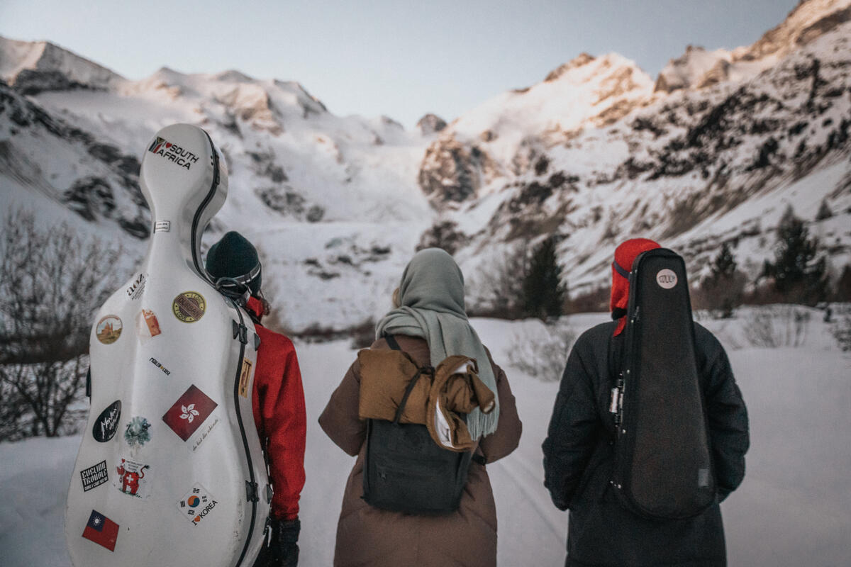 To Athena X Greenpeace Live Performance on Morteratsch Glacier. &copy; David B&uuml;rgisser / Greenpeace