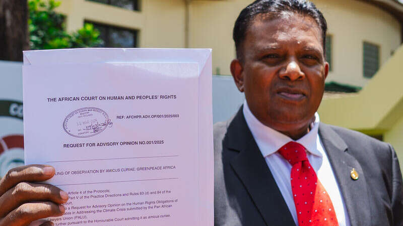 African Court Urged to Class Climate Destruction as a Human Rights Violation in Tanzania. © Caleb Mbuvi / Greenpeace