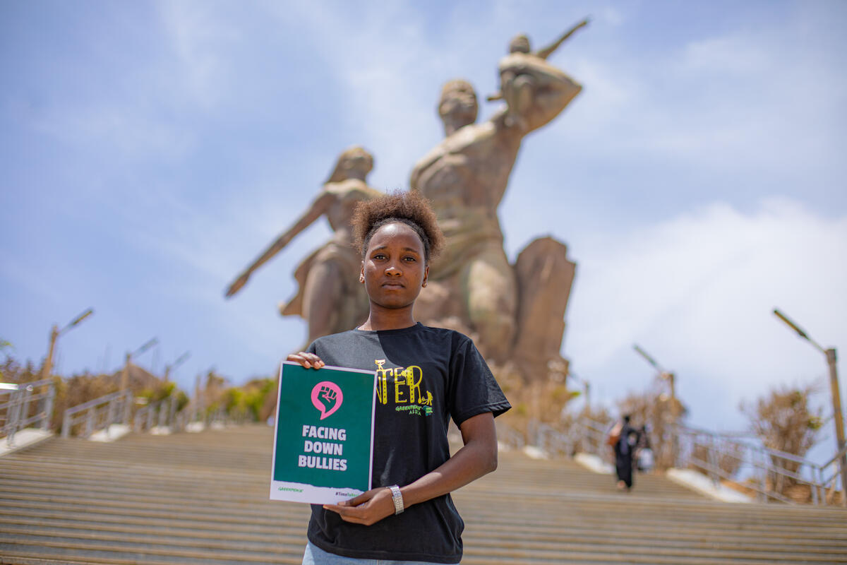 Facing Down Bullies - Volunteer Photo Opp, Senegal. © Momath KANE / Greenpeace Facing Down Bullies - Volunteer Photo Opp, Senegal. © Momath KANE / Greenpeace