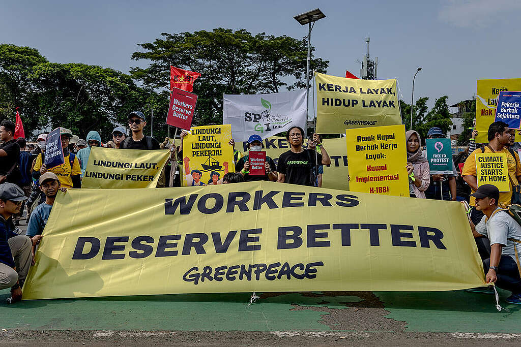 May Day 2026: Workers Deserve Better at Jakarta, Indonesia. © Muhammad Zaenuddin / Greenpeace