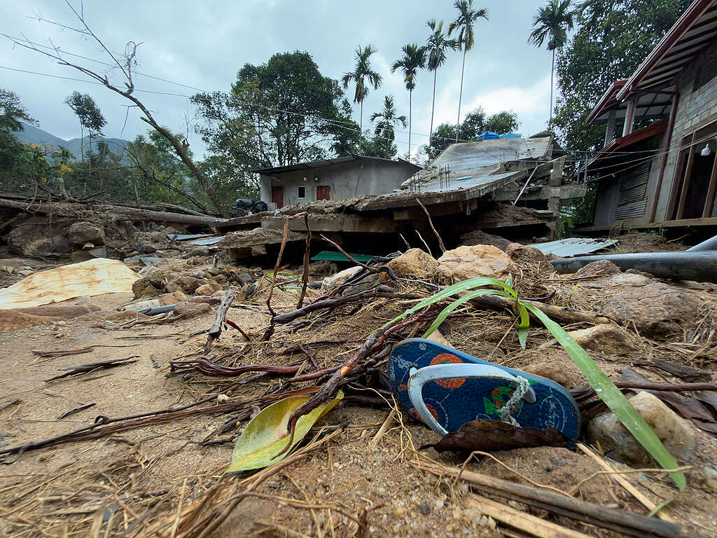 Cyclone Ditwah tore through Sri Lanka with devastating force. More than 600 people lost their lives. Over 300,000 were displaced. Homes, fishing boats, crops, and coastal ecosystems were destroyed. &copy; Greenpeace
