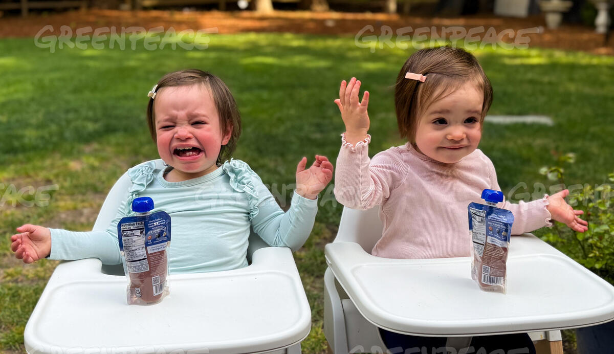 New research commissioned by Greenpeace International has found microplastics in baby food sold in plastic pouches by two of the world’s largest food companies, Nestlé and Danone, raising urgent concerns about the safety of products marketed for infants.