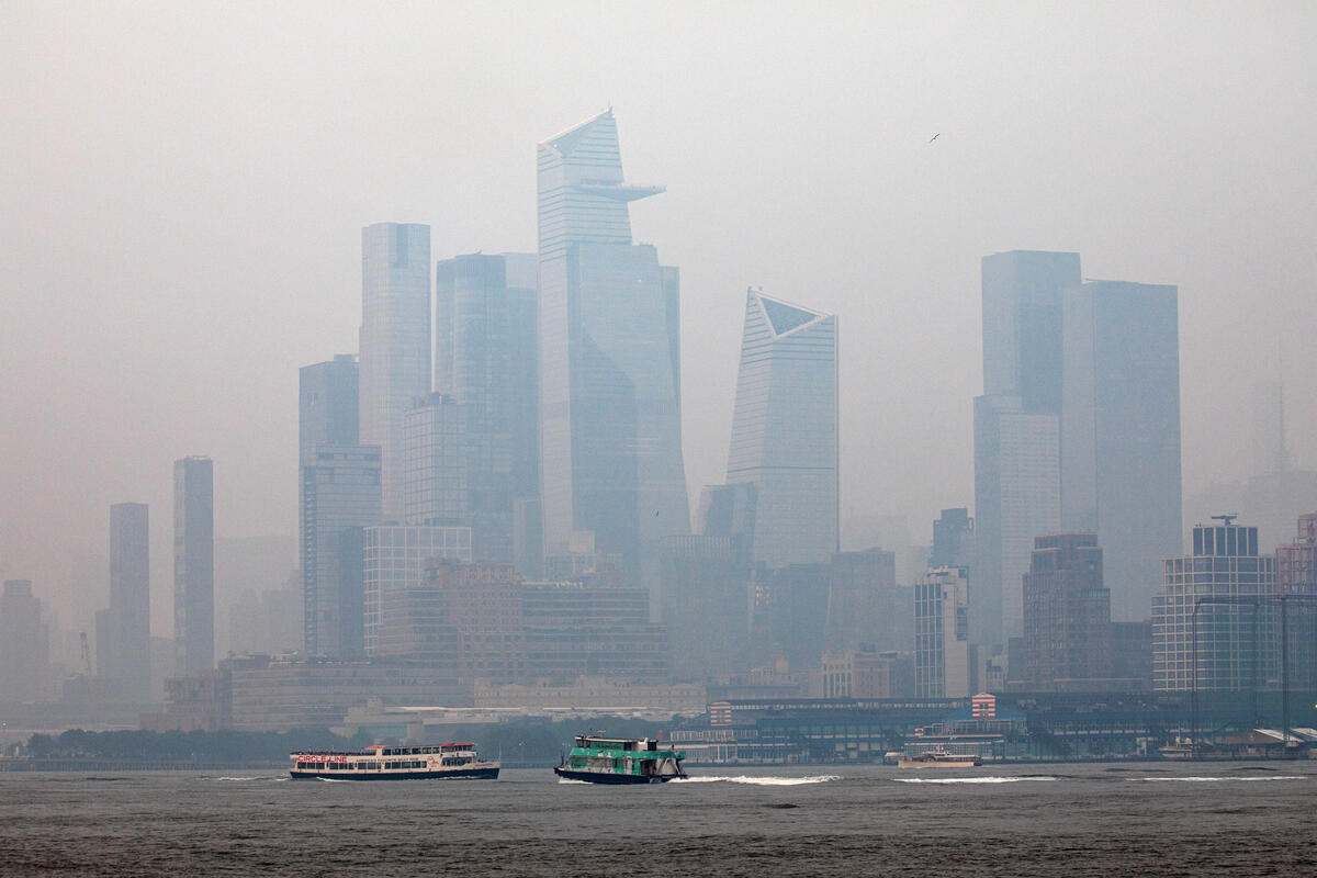 All of New York State, including New York City, and parts of New Jersey are under an Air Quality Advisory due to the smoke from more than 100 wildfires burning in Canada.The Tri-State is seeing visible smoke and hazy skies across the state and spikes in smoke-related pollution.Air quality conditions reached 