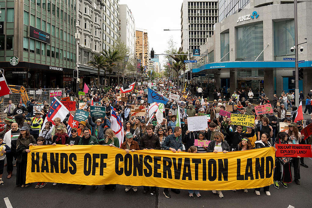 Thousands March for Nature in Auckland, New Zealand Thousands of New Zealanders got out in the streets on Saturday September 19th, to protest the controversial 'Conservation Amendment Bill', which would allow the exploitation of conservation land.