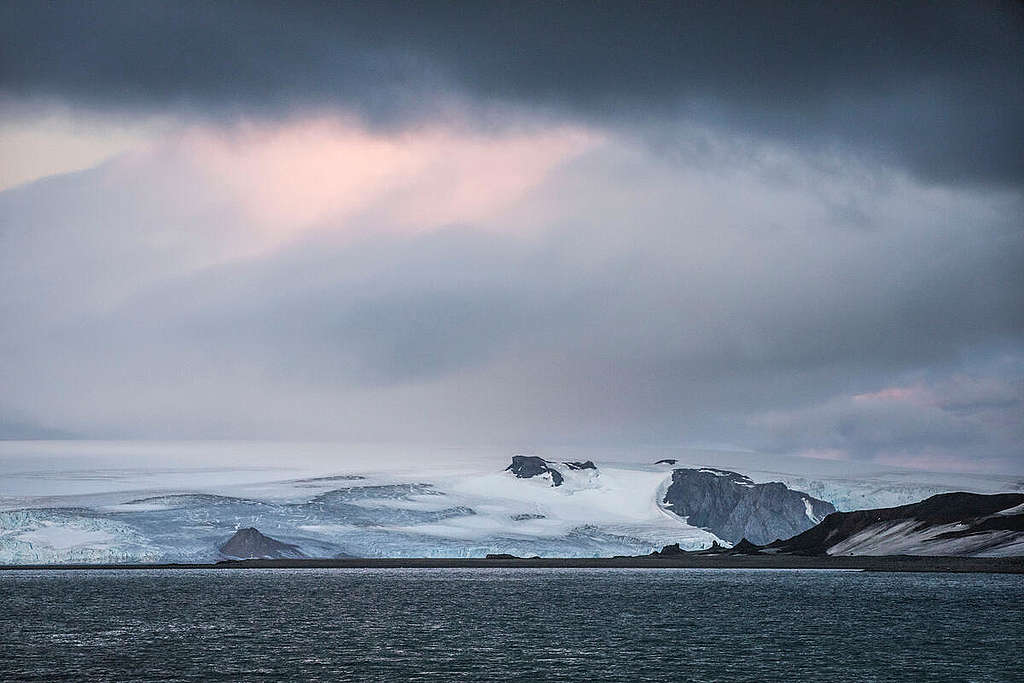 Glacier in Discovery Bay in Antarctica. © Andrew McConnell / Greenpeace