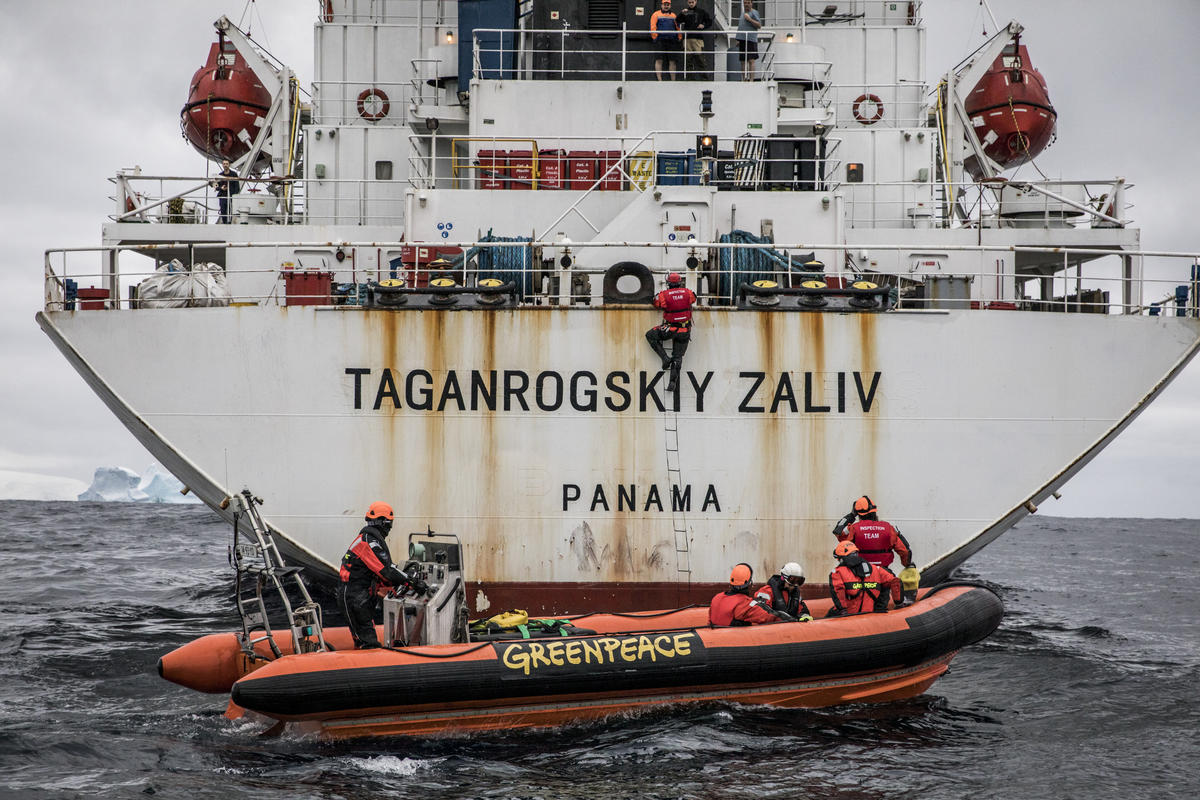 Actions at sea  © Andrew McConnell / Greenpeace