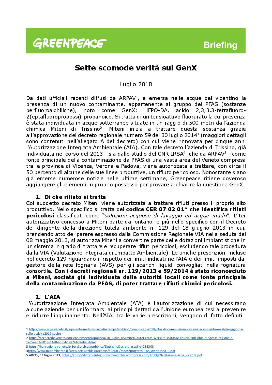 Sette scomode verit&agrave; sul GenX