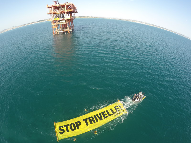 Action at Italian Oil Platform "Sarago Mare" in the Adriatic Sea.