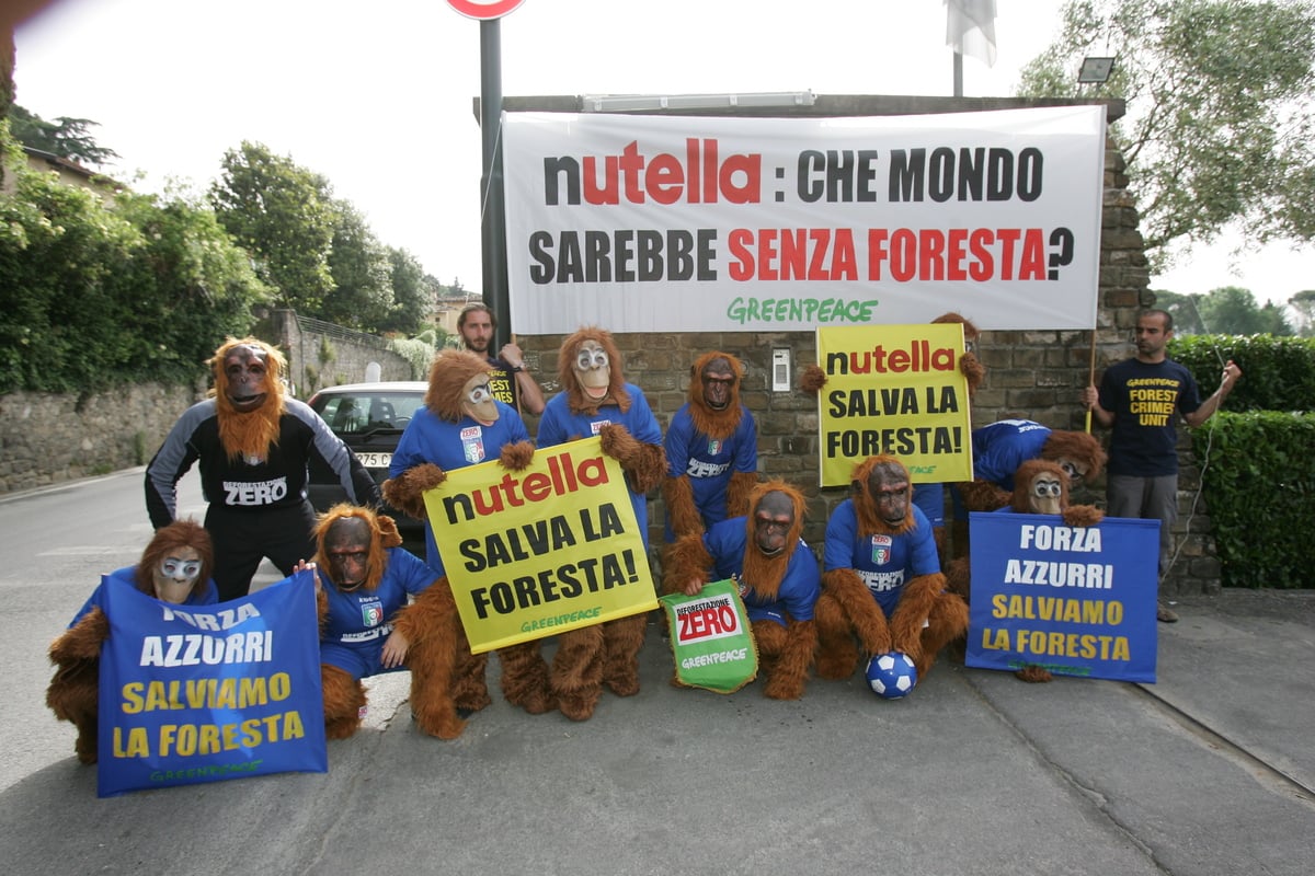 Forests Action at Italian Football Team Headquarters. © Michelangelo Gisone