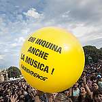 La nostra protesta al concerto del Primo Maggio a Roma