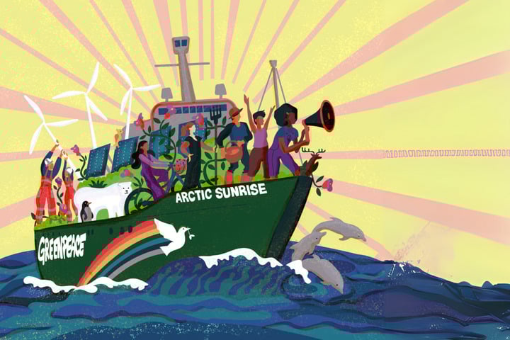 La nave Arctic Sunrise di Greenpeace arriva a Venezia!
