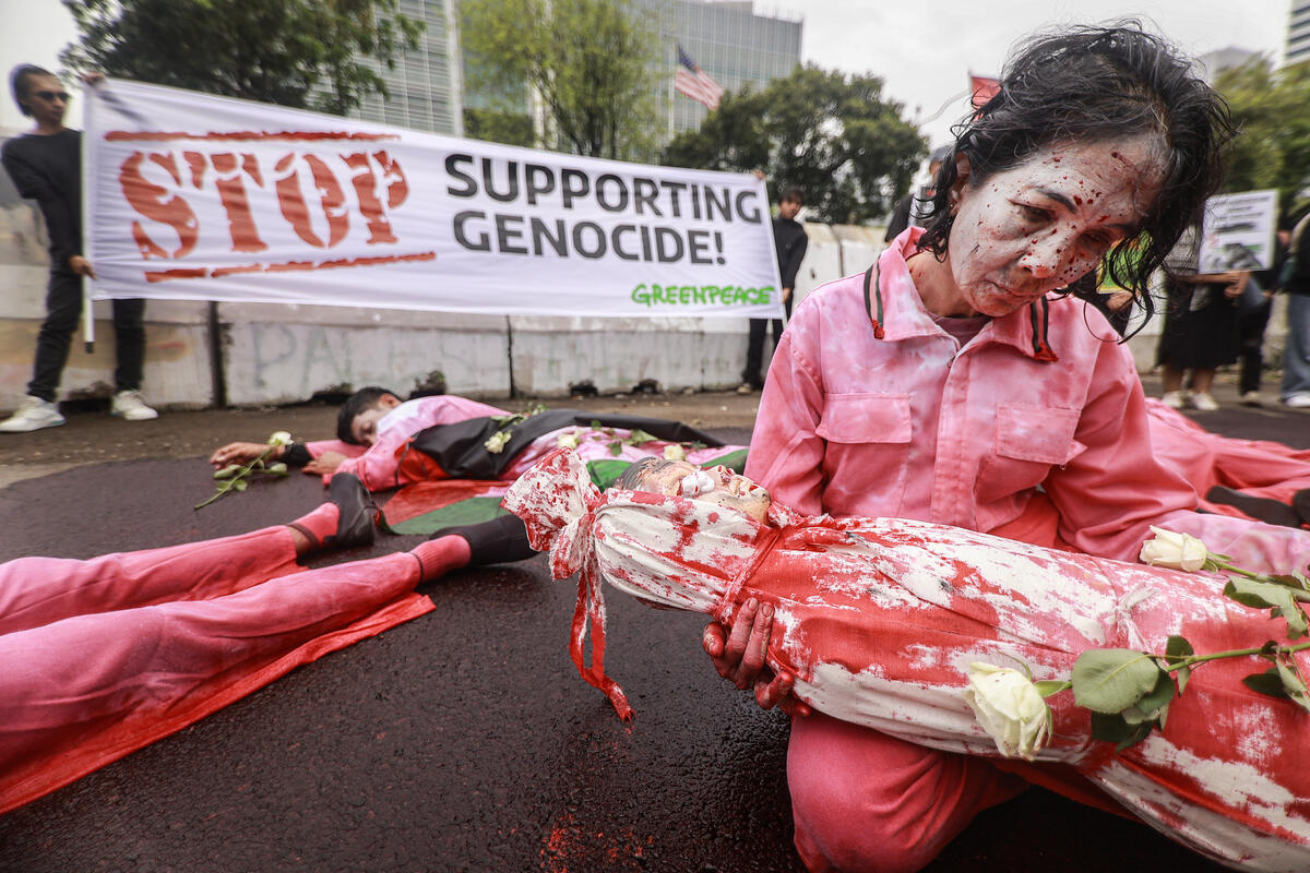 Anche Greenpeace domani al presidio davanti alla sede di Leonardo contro l’invio di armi italiane a Israele
