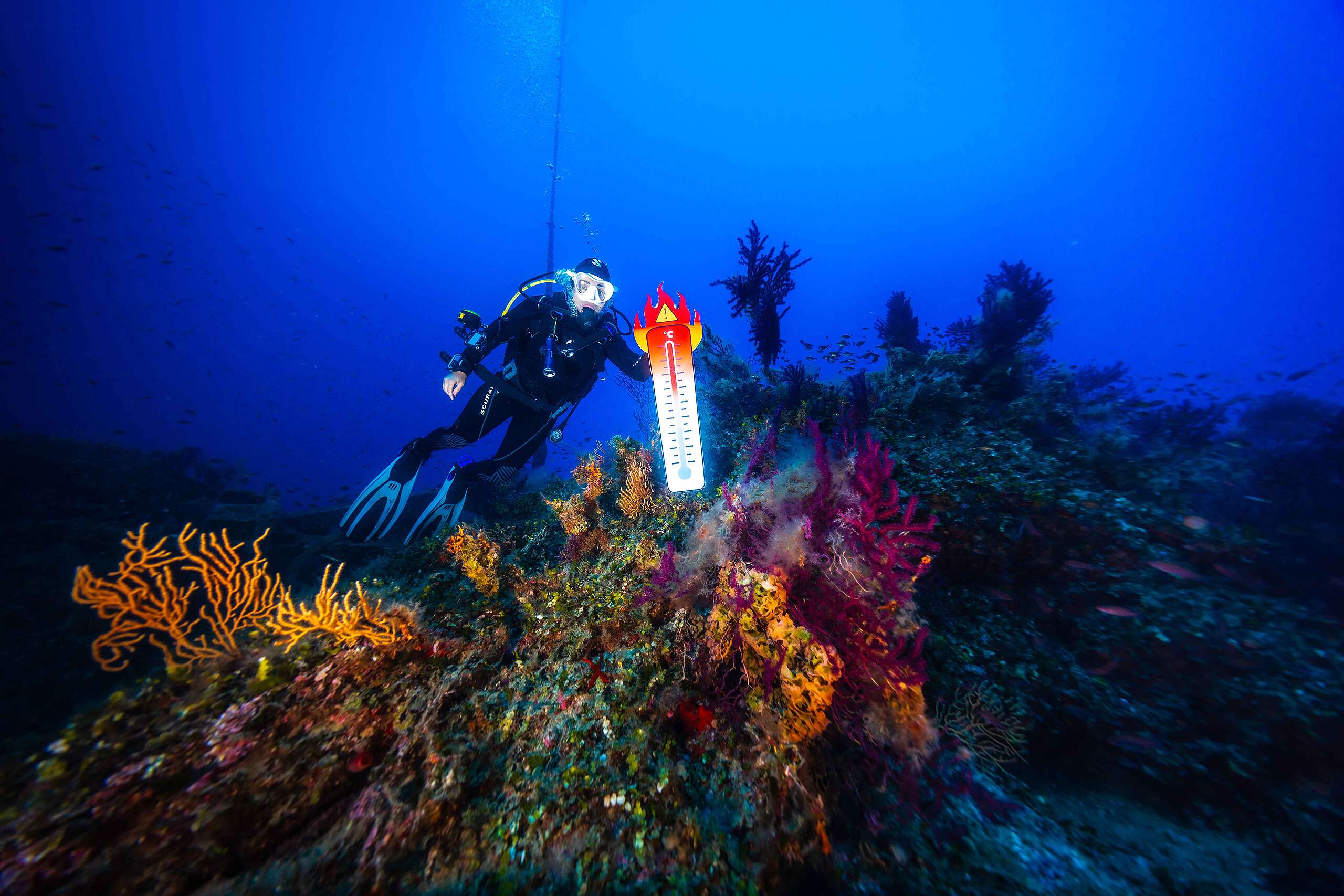 Mare Caldo, nel 2025 ondate di calore marine anche a 40 metri di profondità, con gravi rischi per la vita sui fondali italiani