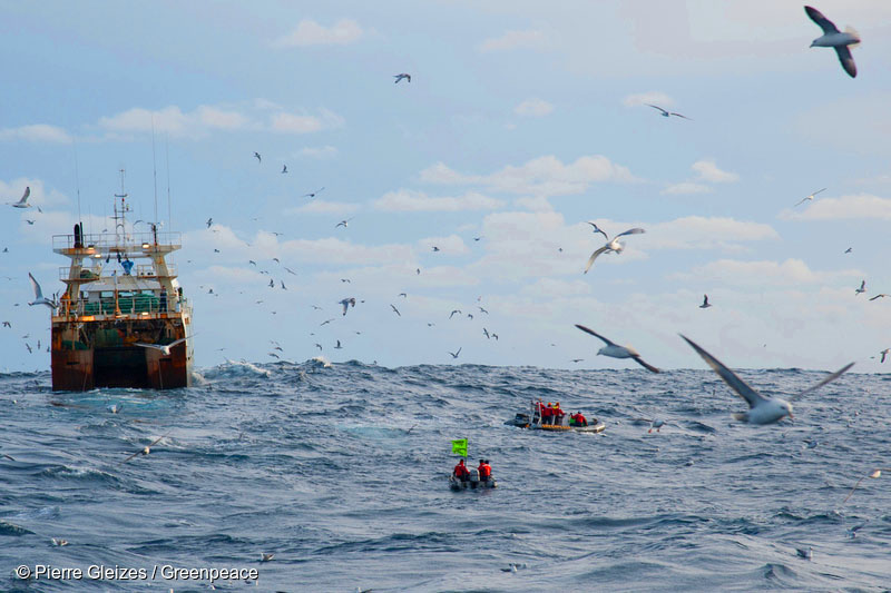 2011年、大西洋北東部での深海底引き網漁。