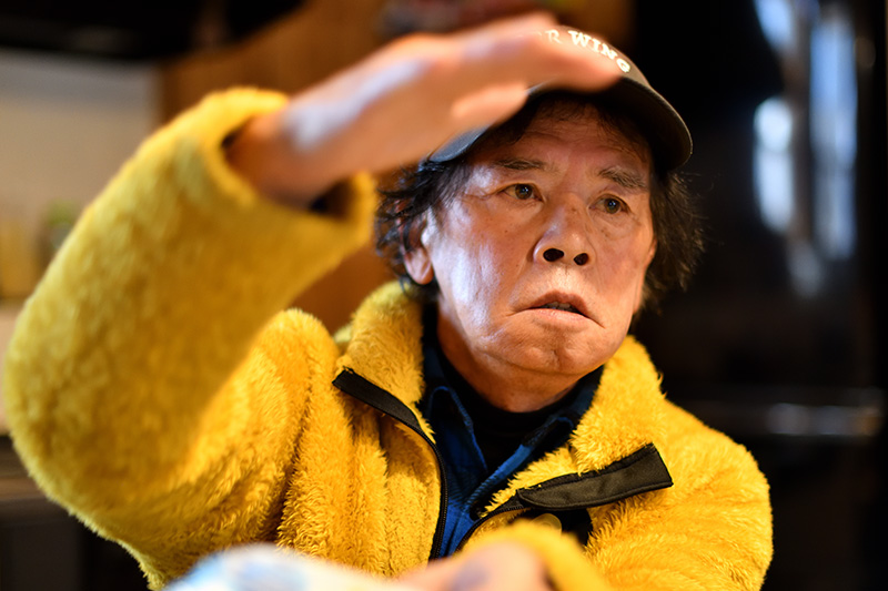 原発事故後の厳しい現実を語る安齋さん ©Ryohei Kataoka/Greenpeace 原発事故後の厳しい現実を語る安齋さん ©Ryohei Kataoka/Greenpeace