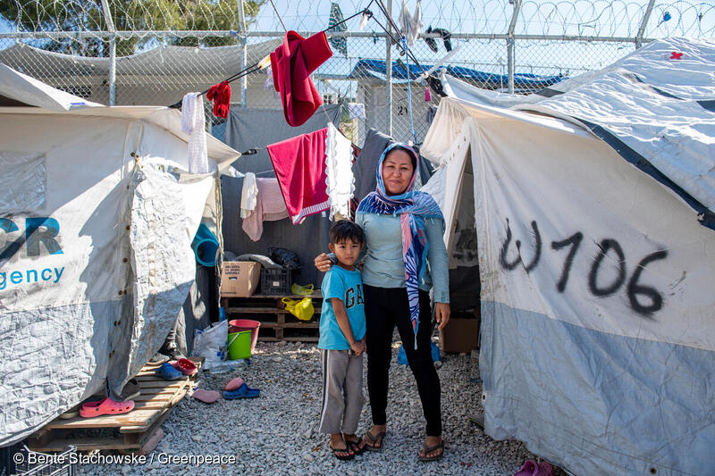 ギリシャ・レスボス島の難民キャンプ。2019年9月。