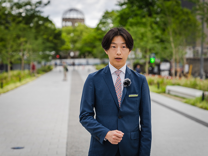 G7サミットに現地参加したグリーンピース・ジャパン政策渉外担当小池宏隆 G7サミットに現地参加したグリーンピース・ジャパン政策渉外担当小池宏隆