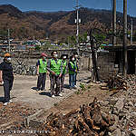 2025년 3월 발생한 영덕 산불 현장을 조사하는 그린피스 활동가들