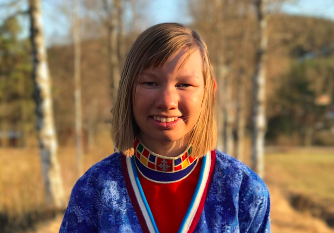 Sanna Vannar, Präsidentin des Jugendverbandes der Sáminuorra, Schweden