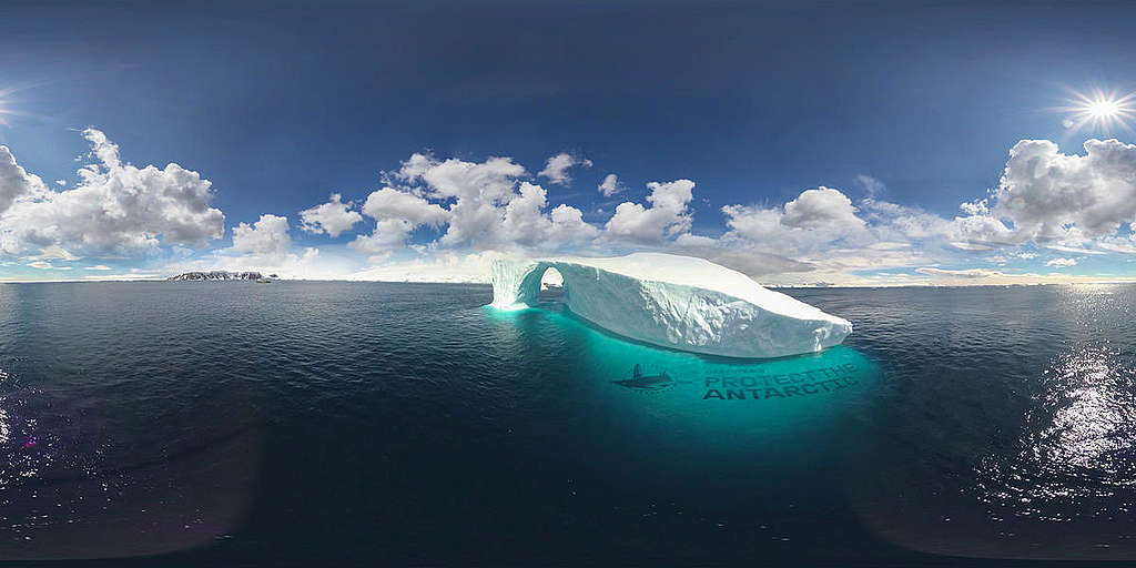 Cathédrale Iceberg 360 ° avec Macro