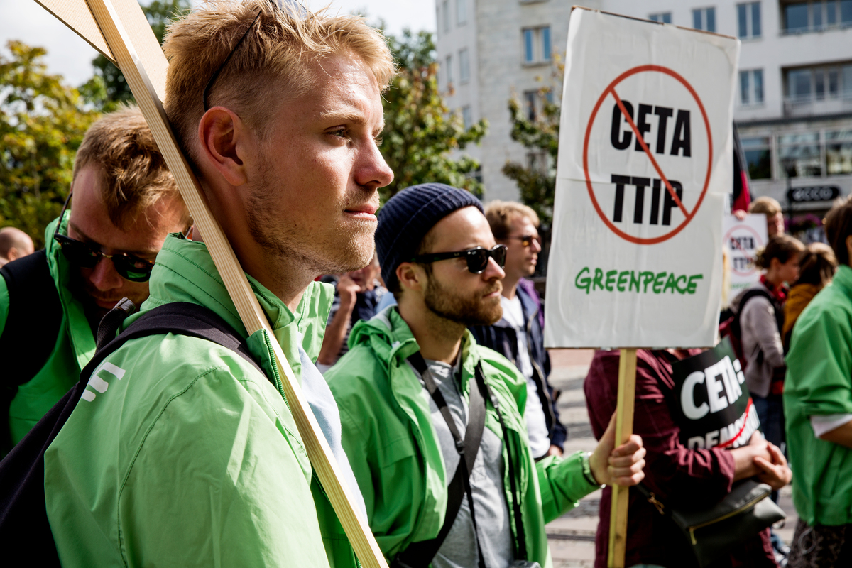 TTIP/CETA Demonstration in Malmö. © Uffe Weng / Greenpeace