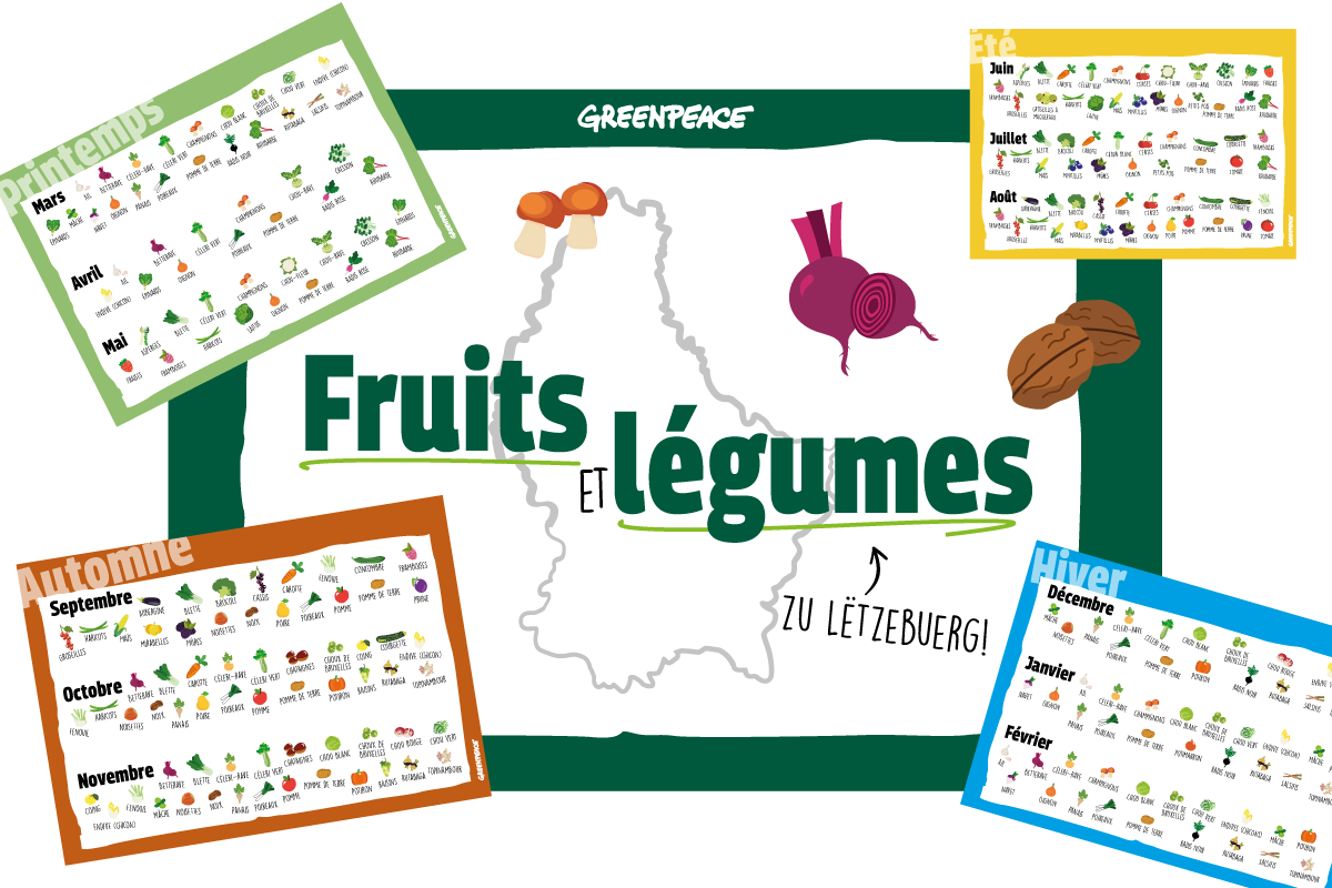 Calendrier des fruits et légumes du Luxembourg Greenpeace Luxembourg