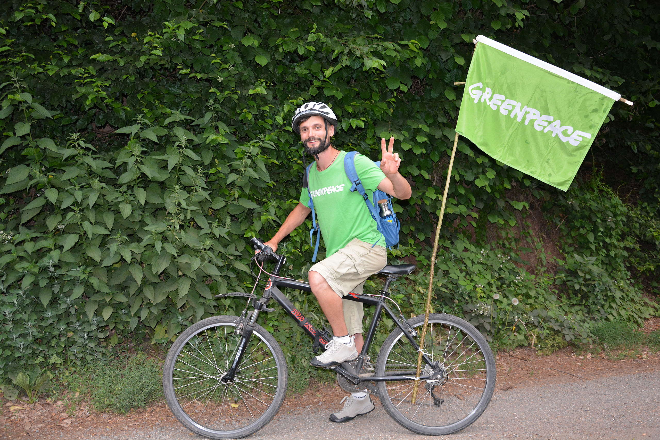 Greenpeace &agrave; v&eacute;lo sur les routes du Luxembourg