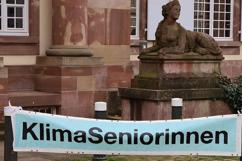 Seniors for Climate Luxembourg Support Their Swiss Peers in Strasbourg, France. © Florence Menage / Greenpeace
