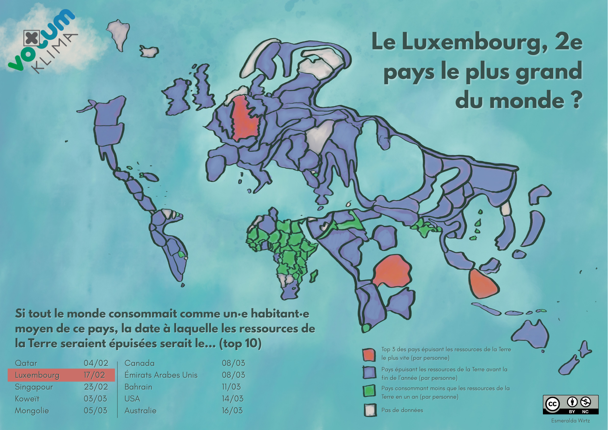 Jour du dépassement 2026 : le Luxembourg, 2e plus grand pays du monde ?