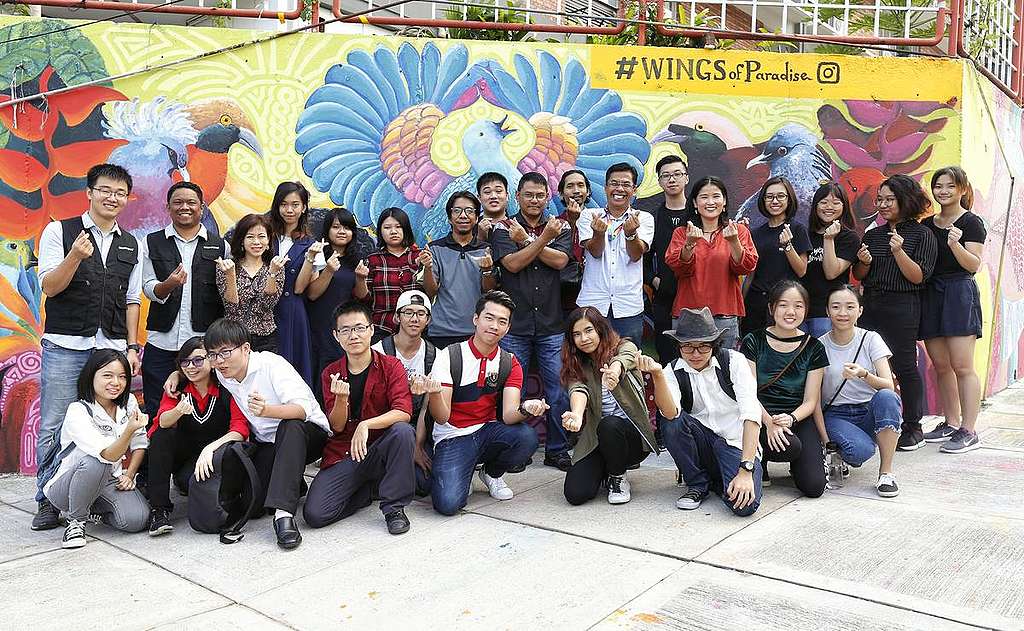 Wings of Paradise Mural in Kuala Lumpur. © Nandakumar S. Haridas / Greenpeace