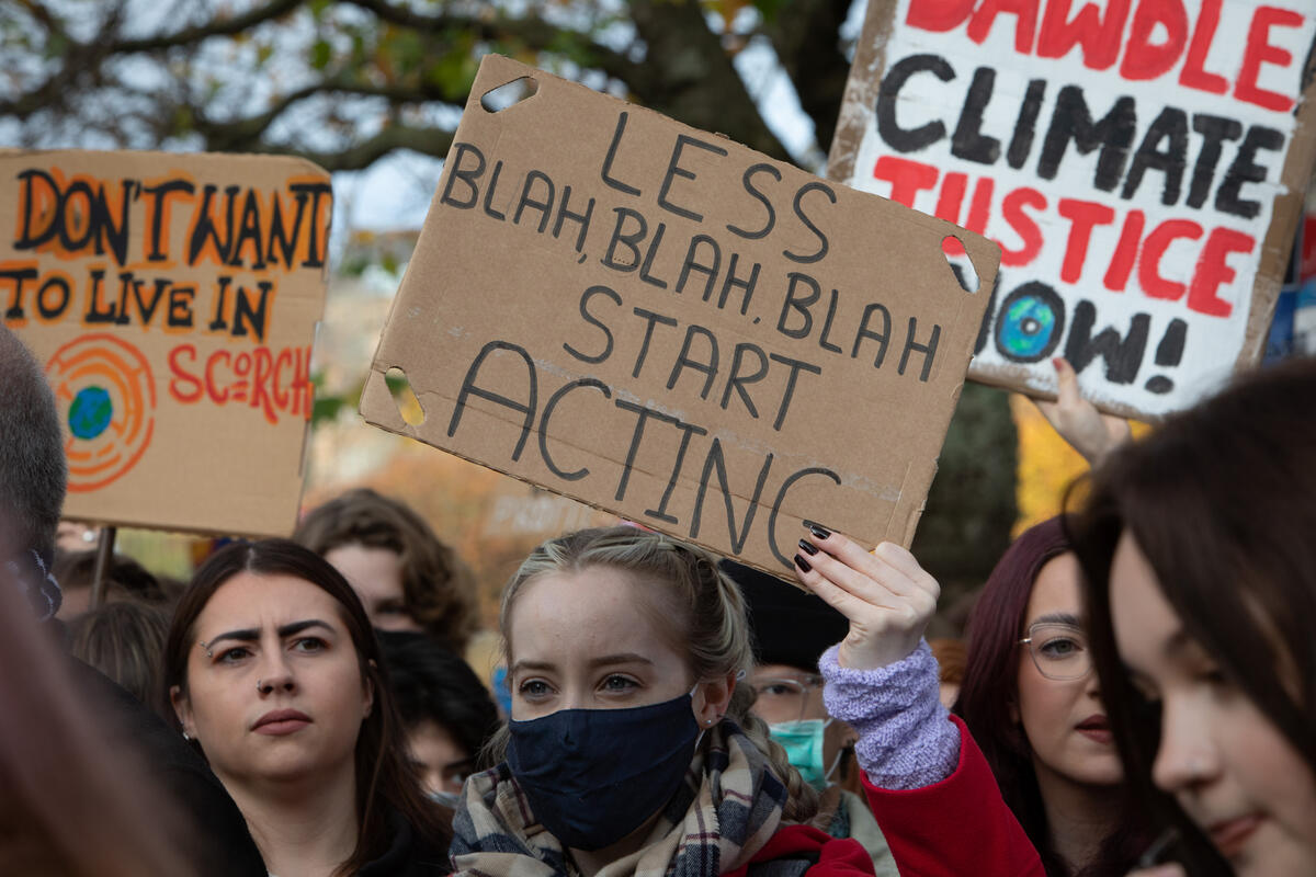 Fridays For Future School Climate Strike, coinciding with COP26 in Glasgow. © Jeremy Sutton-Hibbert / Greenpeace