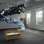 Artists create an artwork made from photos of blue skies to demand clean air