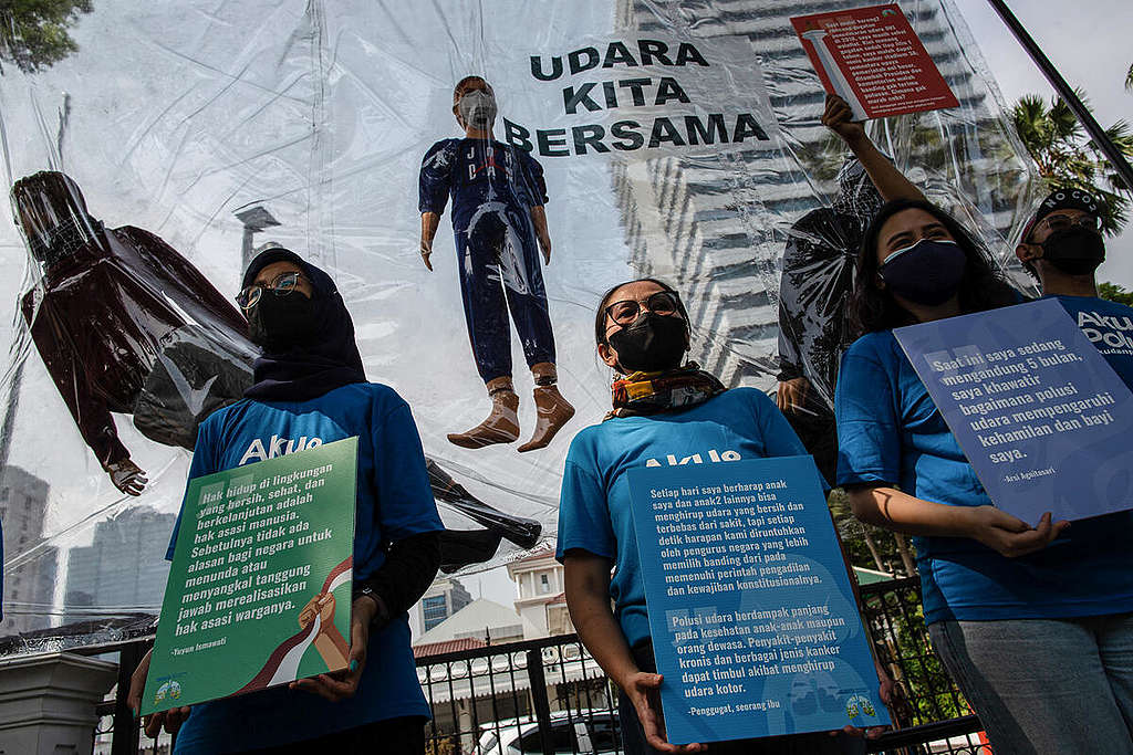 Air Pollution Protest in Jakarta. Air Pollution Protest in Jakarta.