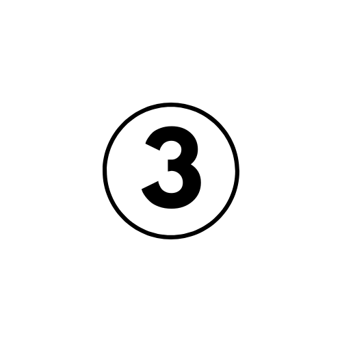A circular logo with the number 3 inside it