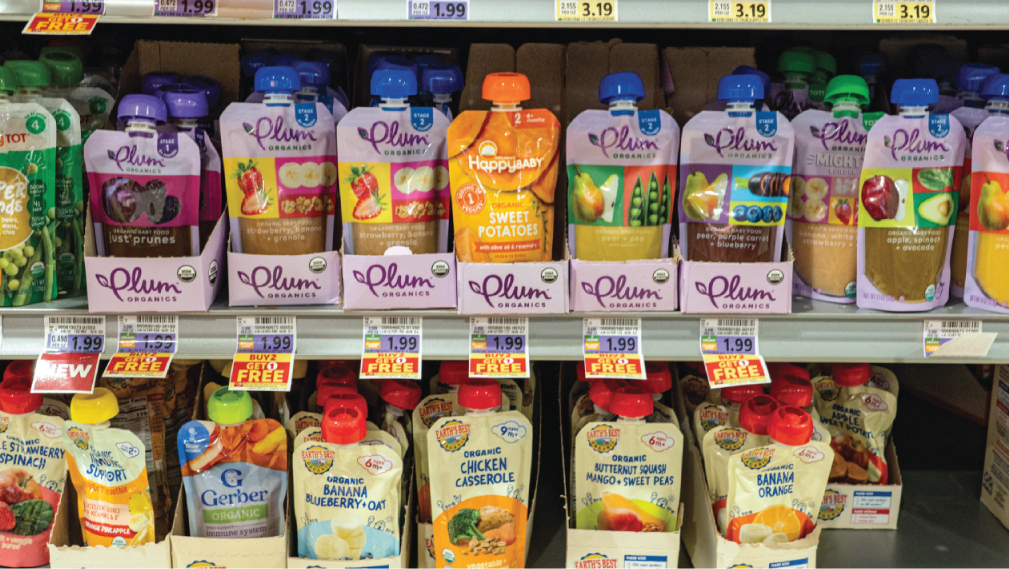 Flexible plastic pouches are the fastest-growing and most popular format of baby food packaging in markets around the world. الأكياس البلاستيكية المرنة المزودة بفوّهة تُعدّ أسرع أشكال تغليف أغذية الأطفال نموًّا والأكثر انتشارًا في الأسواق حول العالم.