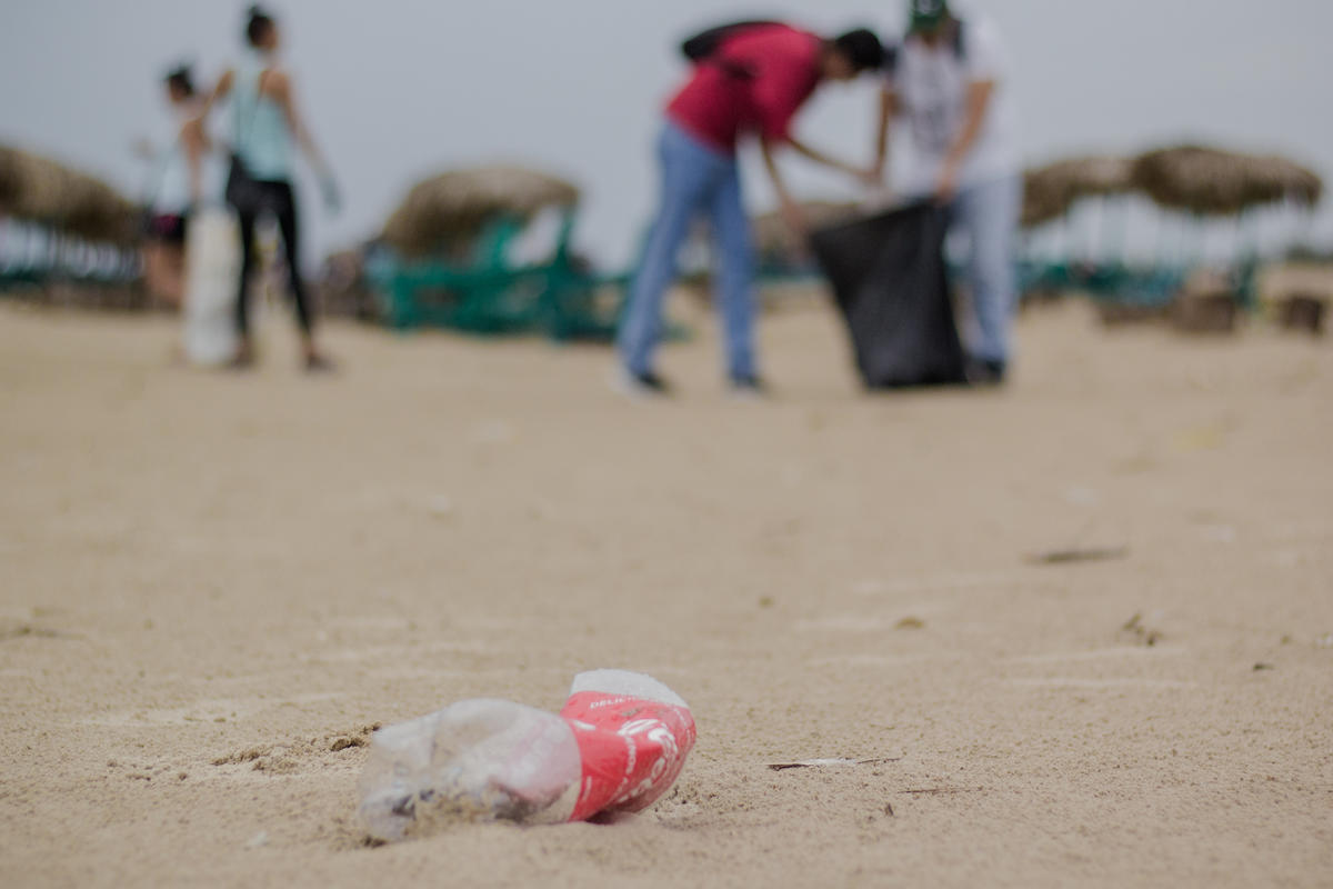 Clean-up and Brand Audit Activity at Miramar Beach in Mexico.