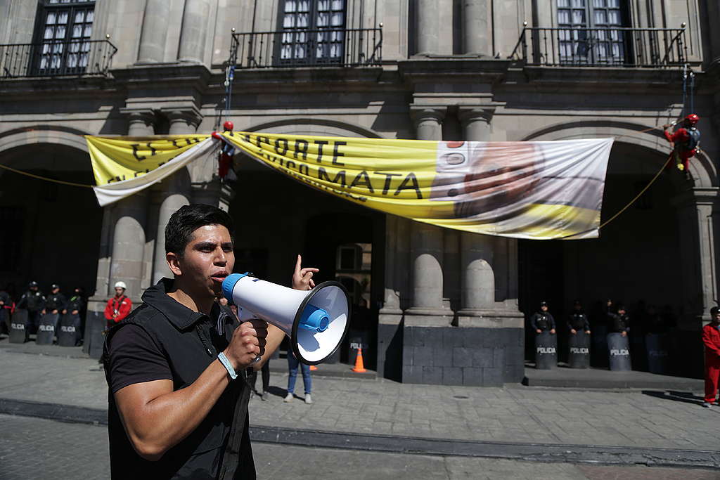 Carlos Samayoa, coordinador de la campaña de Movilidad en Greenpeace México