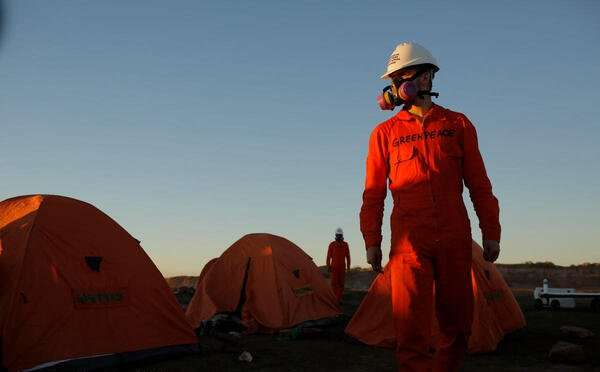 Stop Fracking Patagonia Action in Vaca Muerta, Argentina