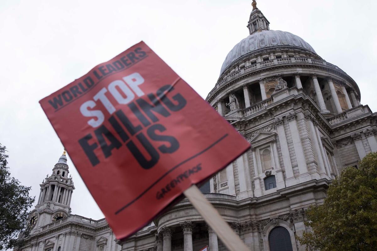 Climate March for COP26 in London. © John Cobb / Greenpeace