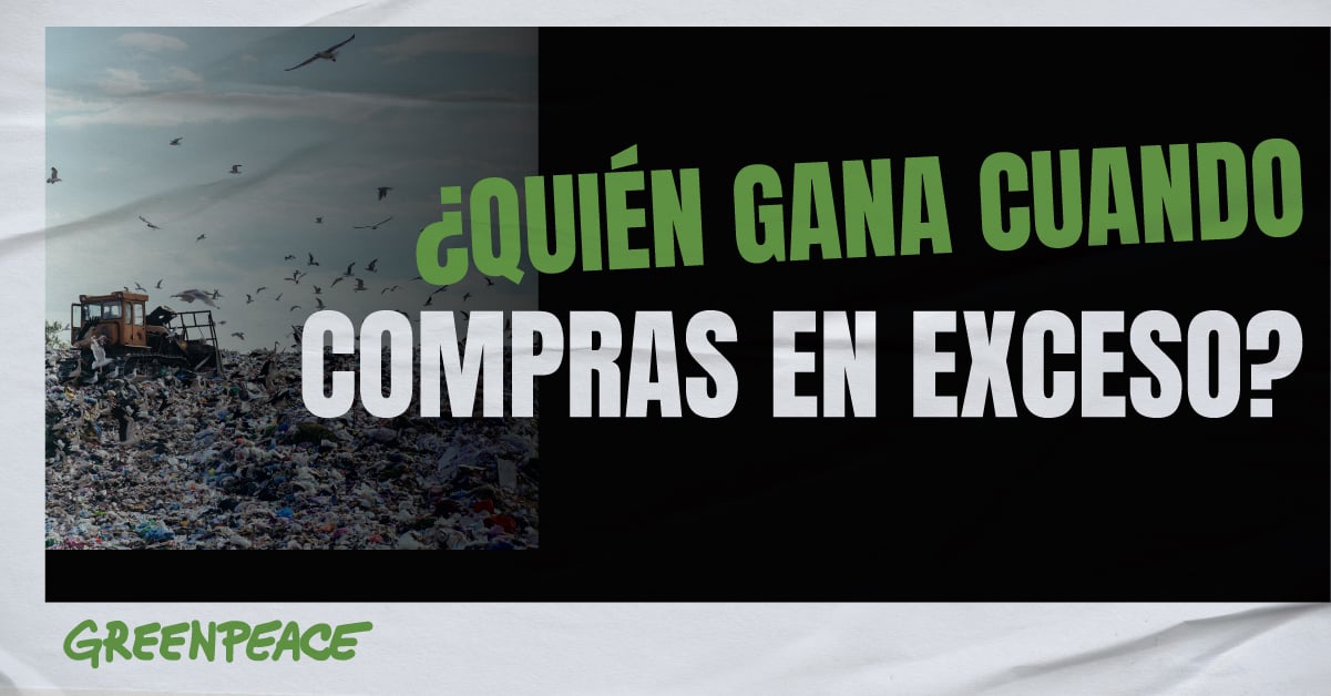 Banner "¿Quién gana cuando compras en exceso?".