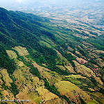 Foto aérea de bosque deforestado por ganadería