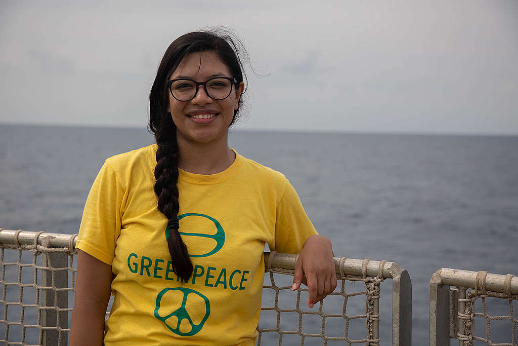 Viridiana Lázaro Lembrino, campañista de Greenpeace México y coordinadora de la investigación a bordo del Arctic Sunrise