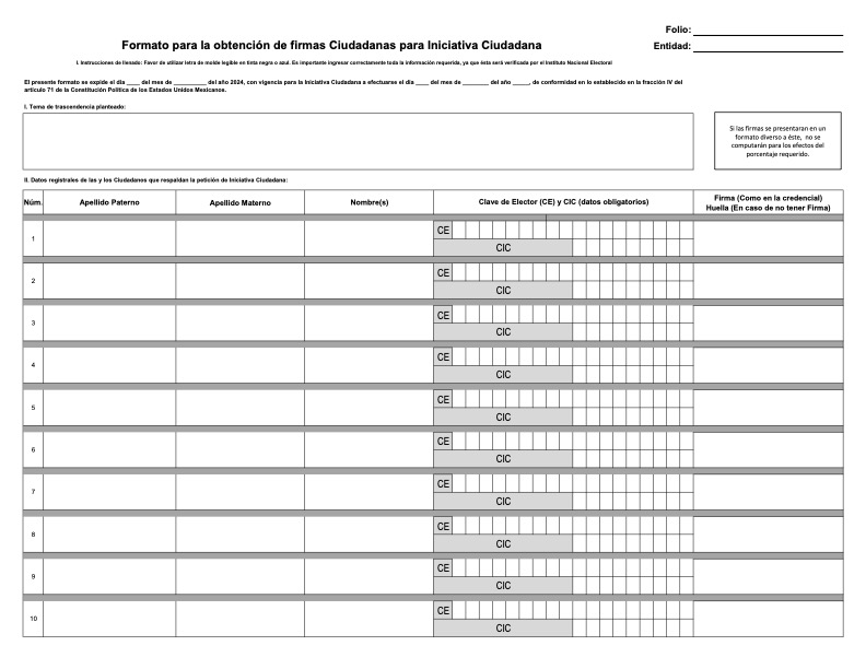 Formato de firmas