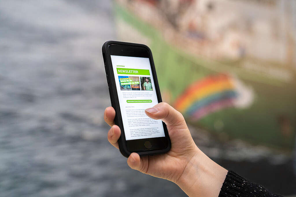 Close-up from the Greenpeace Germany Office in Hamburg. © Christian Bartsch / Greenpeace