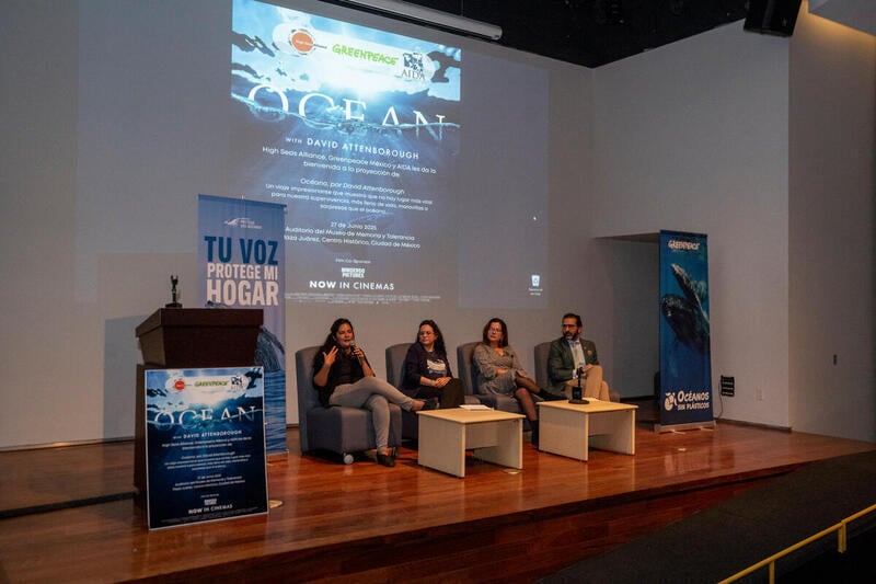 Organizaciones proyectan documental Océano, de David Attemborough, sobre la importancia de su protección