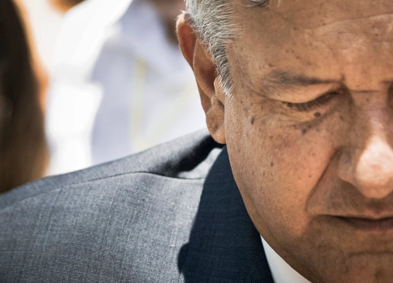 Retrato de Andrés Manuel López Obrador.
